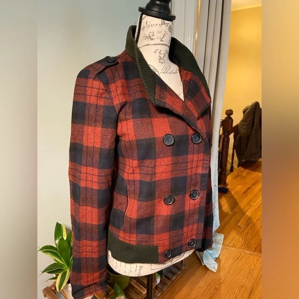 Anthropologie What Goes Around Comes Around buffalo plaid jacket S - Picture 1 of 8